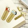 Закладка для книг Kawaii Reading Book Clip Cat Pagination Mark в японском стиле Metal Bookmark Gifts