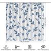 Синяя Цветочная Шторка для Душа Белая Ткань Принт Банное Полотенце, Домашний Декор Водонепроницаемые Шторки для Душа с Кольцами Набор для Ванной D