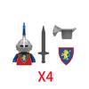Военные Строительные Блоки Средневековые Фигурки Солдат Рыцари Иерусалима Крестовые Походы Война Алой и Белой Розы Легион Боевой Конь Оружие Щит