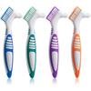 4pcs Double-Sided Denture Toothbrushes for Denture Cleaning Care
