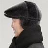 Mink Hair Forward Hat Men's Autumn and Winter Cap Grandpa Casual Versatile Velvet Thermal Hat