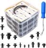 Autoam Bumper Clips, Trim Clips, 620 Pcs, 16 Types, Universal Automotive Fenders, Plastic Rivets,
