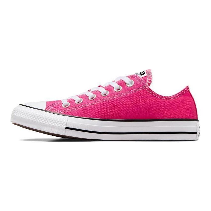 Converse Chuck Taylor All Star Удобные Универсальные Низкие Кеды из Канваса Унисекс Розовый Белый