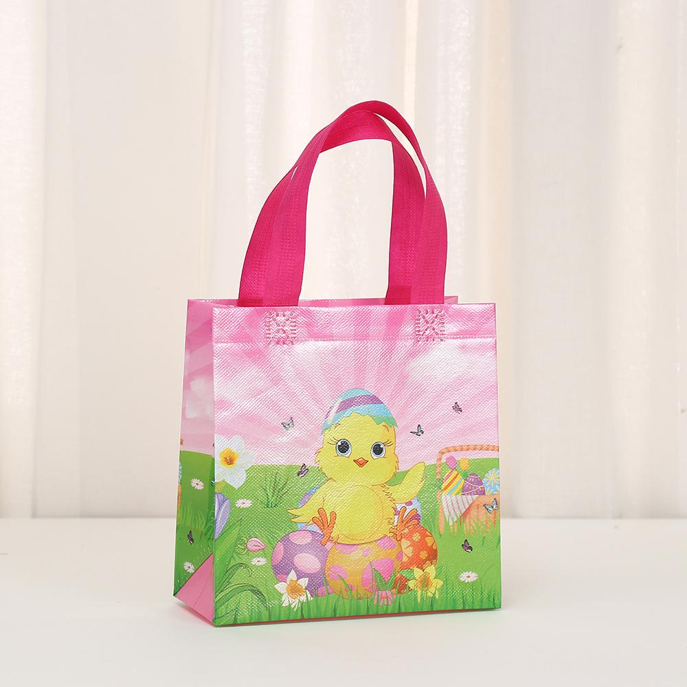 12/30pcs Reusable Non Woven Easter Party Gift Tote Bags Festive Durable Eco-Friendly Packaging Goodies Container