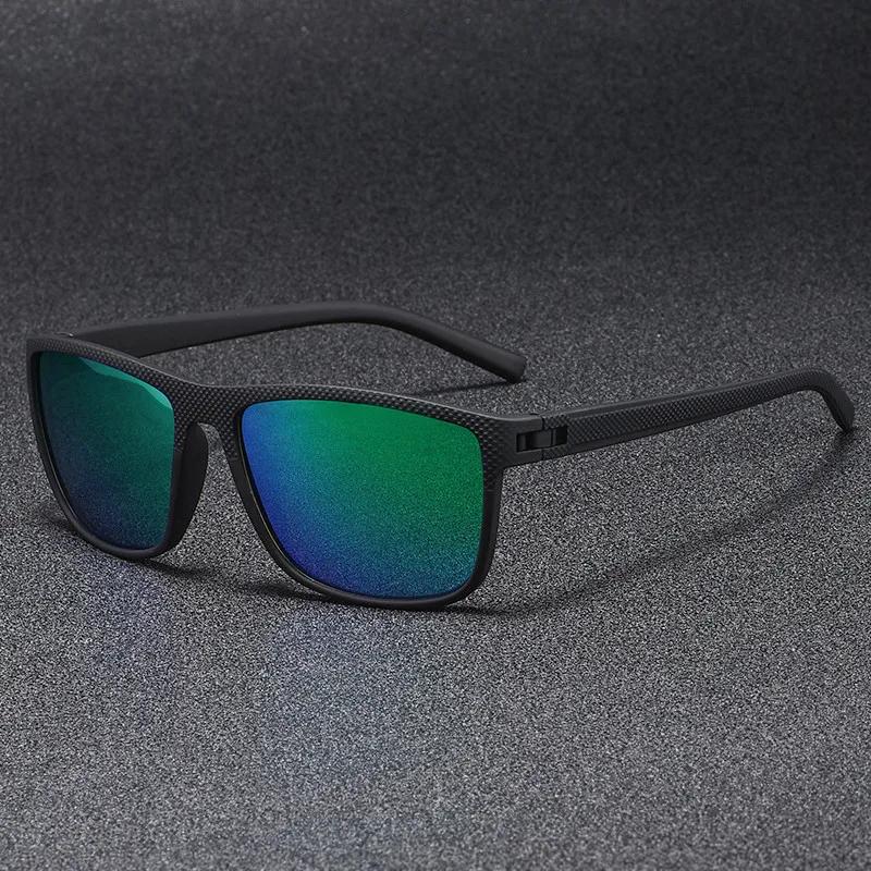 Men's Square Sunglasses Colorful Outdoor Sports Driving Night Vision Goggles UV Protection Sun Glasses for Men