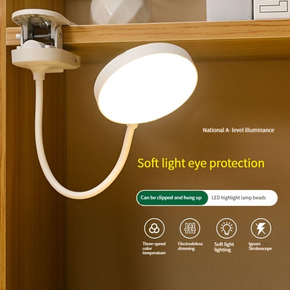 With Clip Reading Night Light USB Charging LED Light Creative Table Lamp Gift