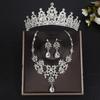 Shiny Bridal Jewelry Sets Baroque Style Crystal Headdress Rhinestone Bridal Crown  Princess