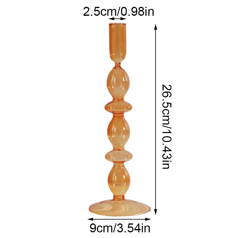 1 шт. Стеклянный подсвечник Ваза для цветов Домашний декор Стеклянный подсвечник Скандинавская ваза для цветов Поделки Винтажный романтический подсвечник