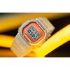 G-Shock Летние цвета мороженого Полупрозрачные Кварцевые часы Ремешок из смолы Мужские часы Оранжевые DW-5600LS-7
