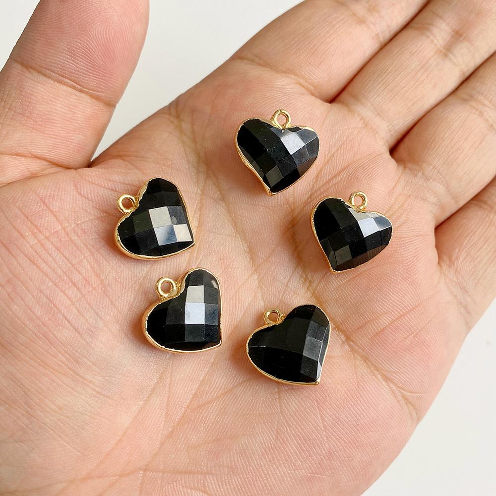 Natural Amethysts Lapis Crystal Stone Peach Heart Pendant 15X17MM Necklace Earring Jewelry Accessories Wholesale For Handmade