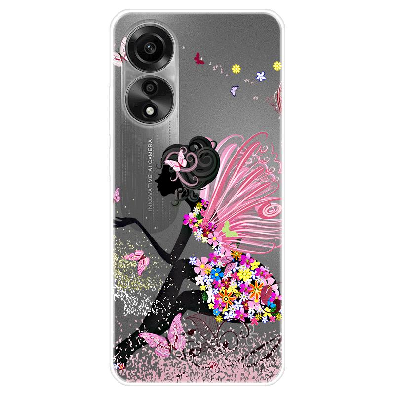 Для OPPO A58 A 58 4G чехол Мягкая силиконовая задняя крышка Мультяшный чехол для телефона Разнообразие