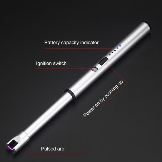 Свеча-воспламенитель, палочка зажигания, ветрозащитный компактный размер, портативный электрический перезаряжаемый беспламенный импульсный воспламенитель, принадлежности для кемпинга