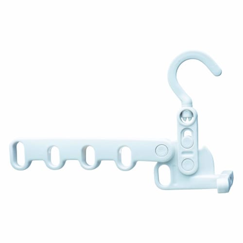 Aisen Comfortable Shirt Hanger, 5 Hooks, Gray, LK435, 15cm x 3cm x 27cm