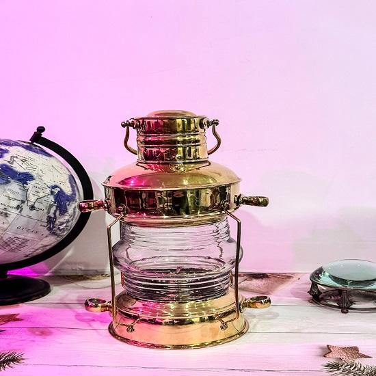 Латунный медный якорь масляная лампа Leeds Burton Nautical морской фонарь деревенский домашний декор подарки