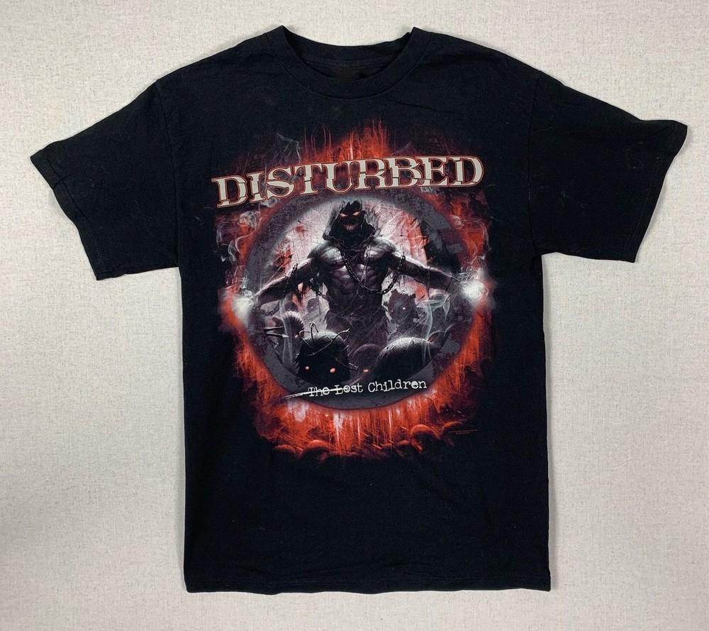 Disturbed Футболка с принтом тура The Lost Children Размер S-5XL Репринт НОВАЯ Унисекс Футболка