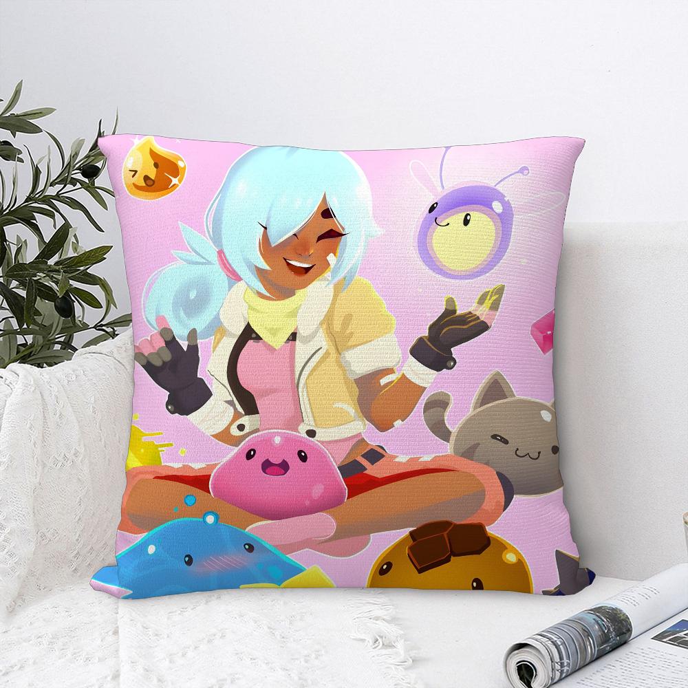 Чехол для подушки игры S-Slime R-Ranchers, Плюшевая ткань, Мягкий чехол для подушки, Двусторонний принт, Чехол для диванной подушки, Чехол для декоративной подушки