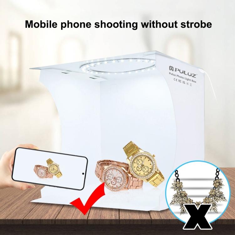 Складная студийная коробка с кольцевой светодиодной панелью 23 см