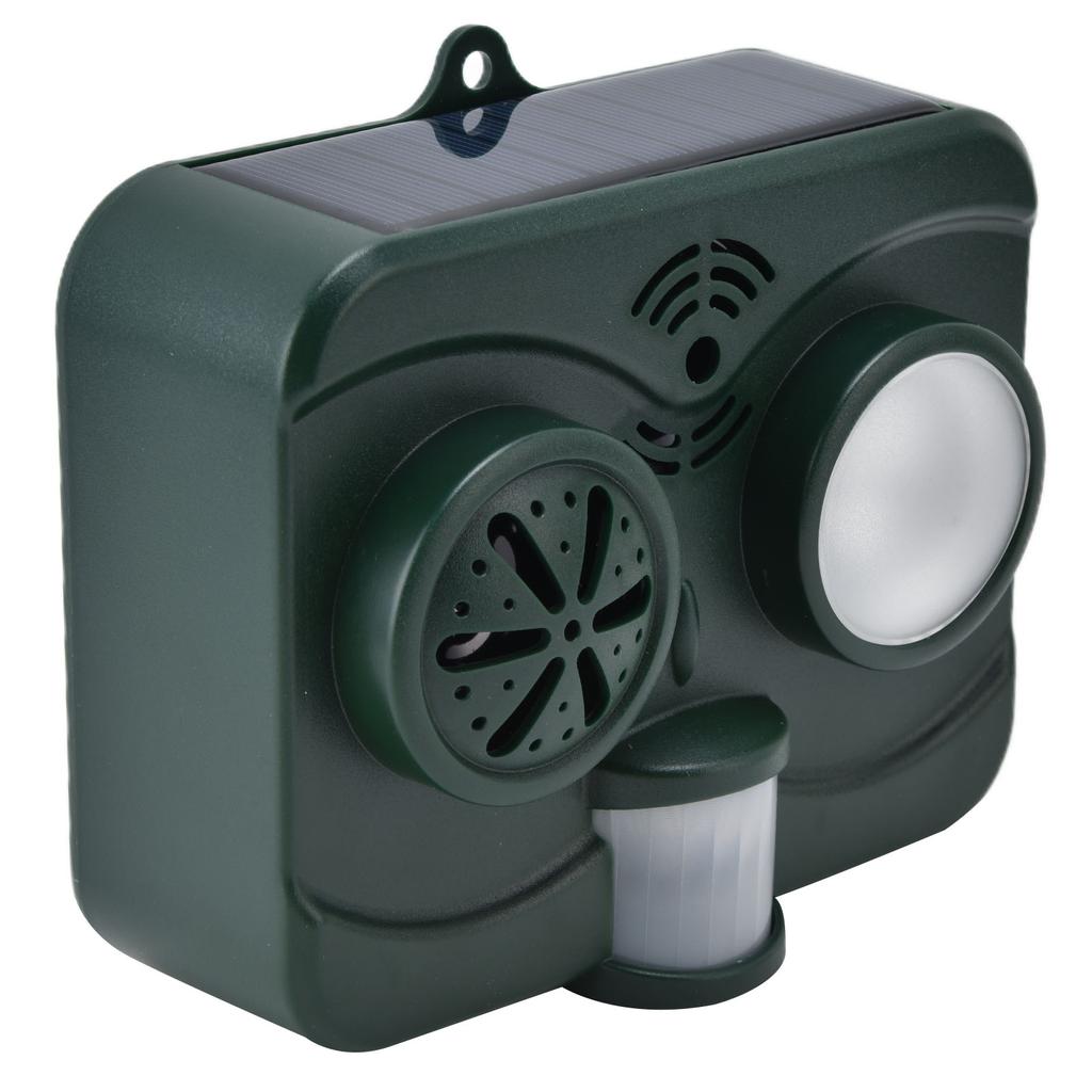 Ультразвуковой отпугиватель животных водонепроницаемый солнечный отпугиватель птиц мигающий свет для сада 3.7 В