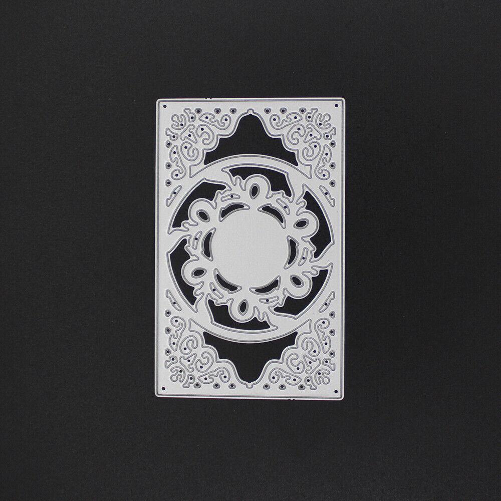 Рамка с цветком розы, металлический трафарет, сделай сам, скрапбукинг, альбом, бумажная карта, тиснение, ремесленный декор, художественная высечка, прямоугольник