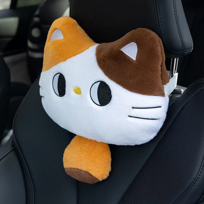 30cm Simulation New Big Tail Fat Cat Car Seat Cushion Pillow Filled Plush Toy Cartoon Anime Cute Home Gift for Friends Fun Doll