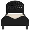 Kids Bed Frame with Headboard Black 70 x 140 cm Velvet