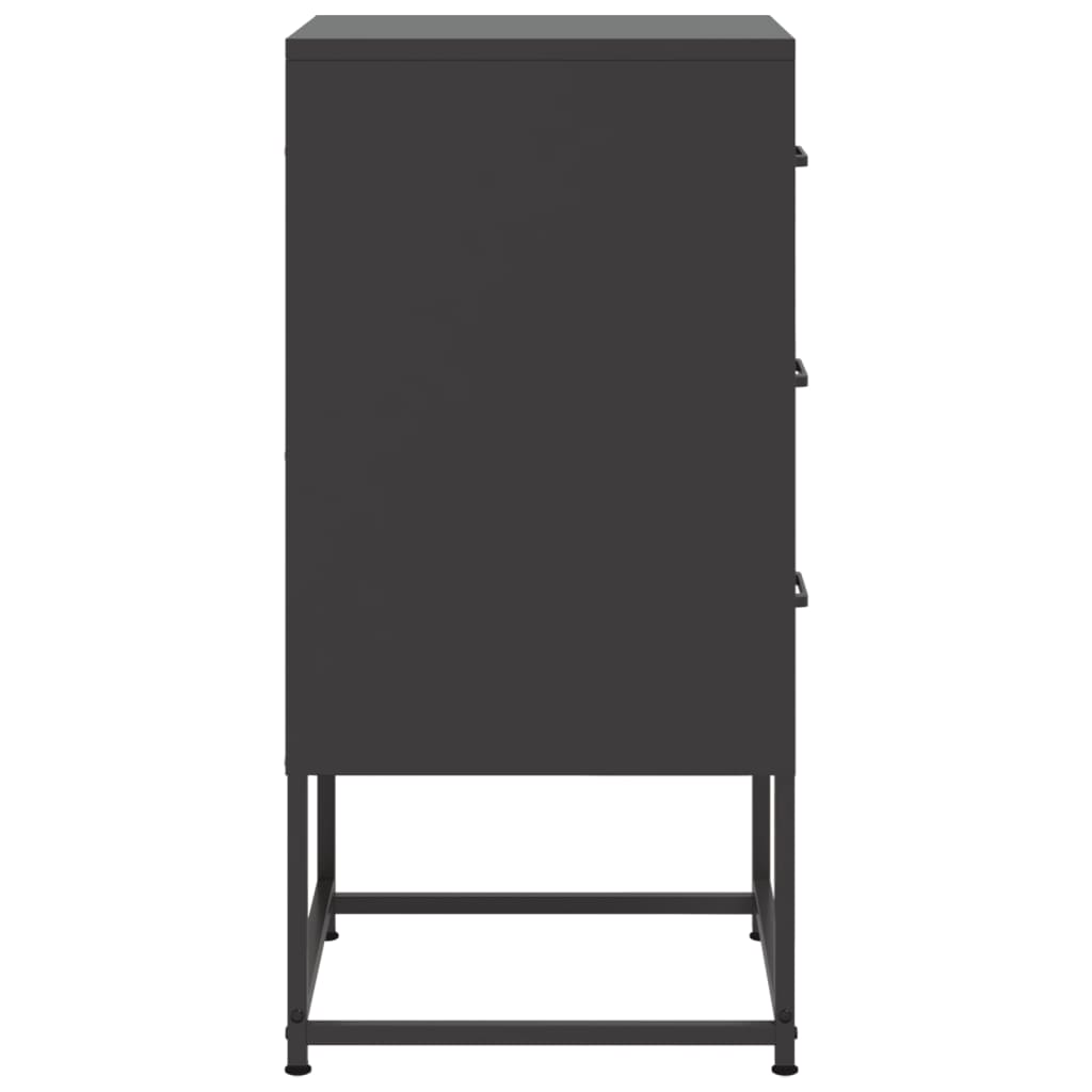 Nightstands 2 pcs Black 36 x 39 x 78 cm Steel