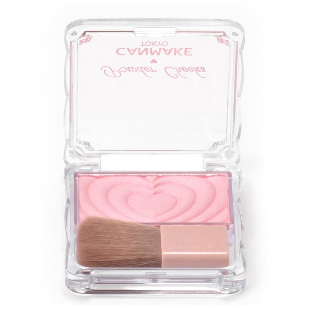 Пудра Canmake Powder Cheeks P02 Little Shy Pink Cheek Прозрачная прозрачная блестящая розовая 1,8 г