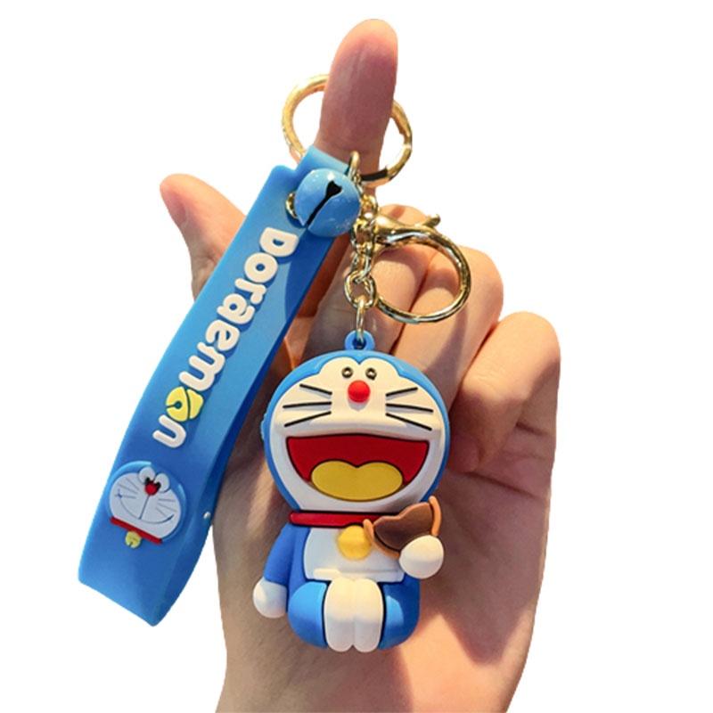 Милый брелок Дораэмон из ПВХ, брелок для ключей от машины, аксессуары для сумки, оптом