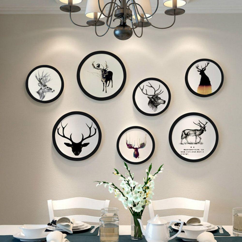 Сделай сам Круглые рамки для фотографий Деревянная круглая фоторамка Мураль Реквизит для фотосессии