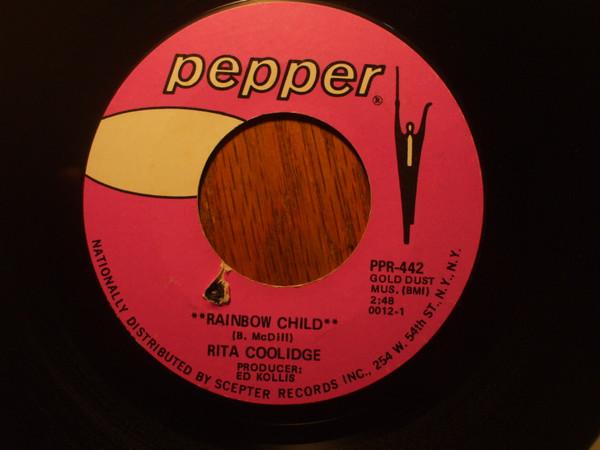 7-дюймовая пластинка РИТА КУЛИДЖ - Rainbow Child / Secret Places, Hidi PPR442 Pepper 1968 США Поп Б/У