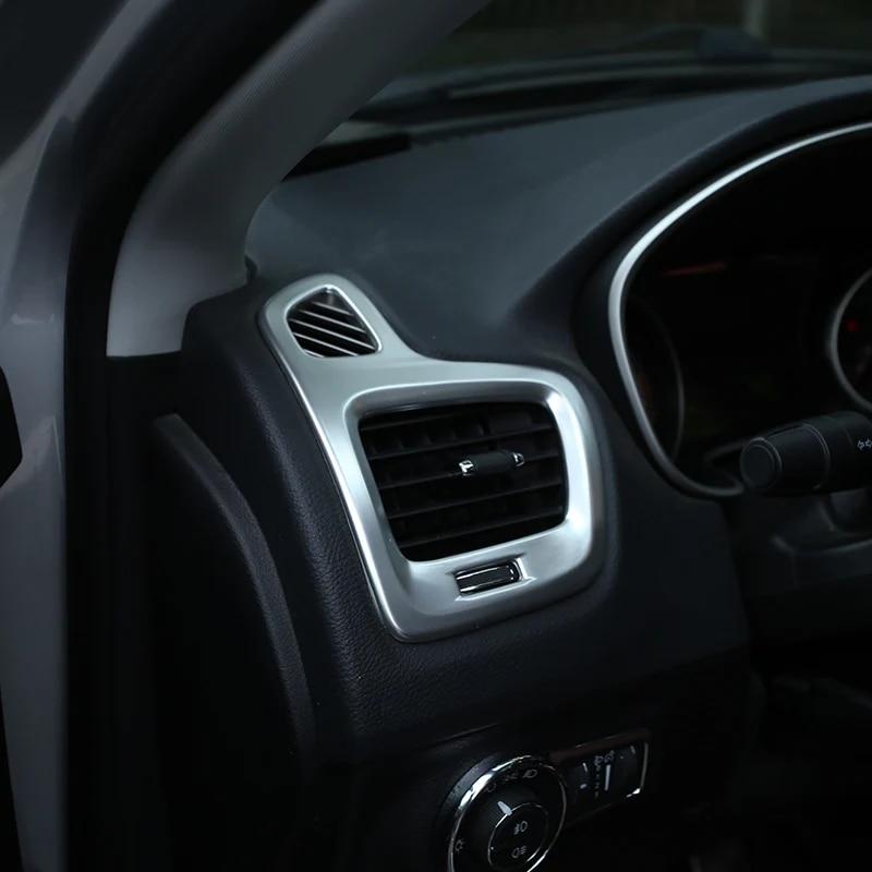 My Good Car Car Chrome Air Vent Protective Cover Air Conditioner Outlet Trim Sticker for Jeep Compass 2017 2018 Accessories