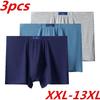 3Pcs Men's Plus Size Boxers Shorts Breathable Underwear Undies Modal Underpants Oversize Panties 3XL 4XL 5XL 6XL 7XL 8XL 9XL 10XL 11XL 12XL 13XL