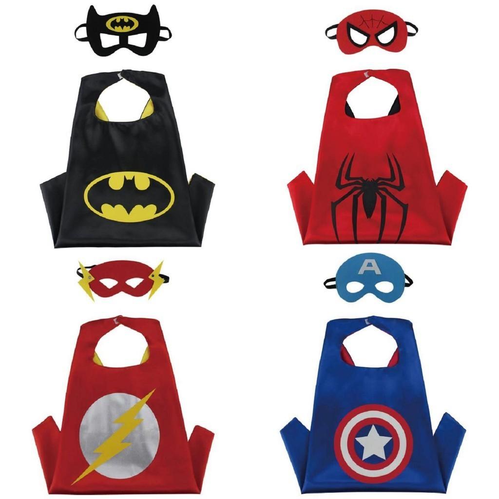Marvel Anime Costume Cosplay Superhero Cloak And Mask Set For Kids Halloween Party