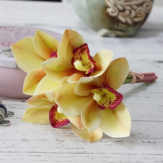 Искусственный цветок Тонкая работа Погодоустойчивый 4 ветки Реалистичное прикосновение Ультрареалистичная имитация