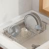 Dish 304 Stainless Dish Expandable from To Dish Over the Washing Dish Dish Drying VOLPONE Drainer, Steel, Rack, (adjustable 38.5 51.5 Cm), Drainer,