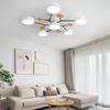 Nordic Living Room Ceiling Chandelier Bedroom Modern LED Ceiling Light Kitchen Wooden Chandelier Dining Room Lamp Aisle Lighting