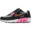Air Max 90 Кожаные GS Девочки Школьные Повседневные Беговые Кроссовки Дымчато-Серый Металлический Медь Черный CD6864-025