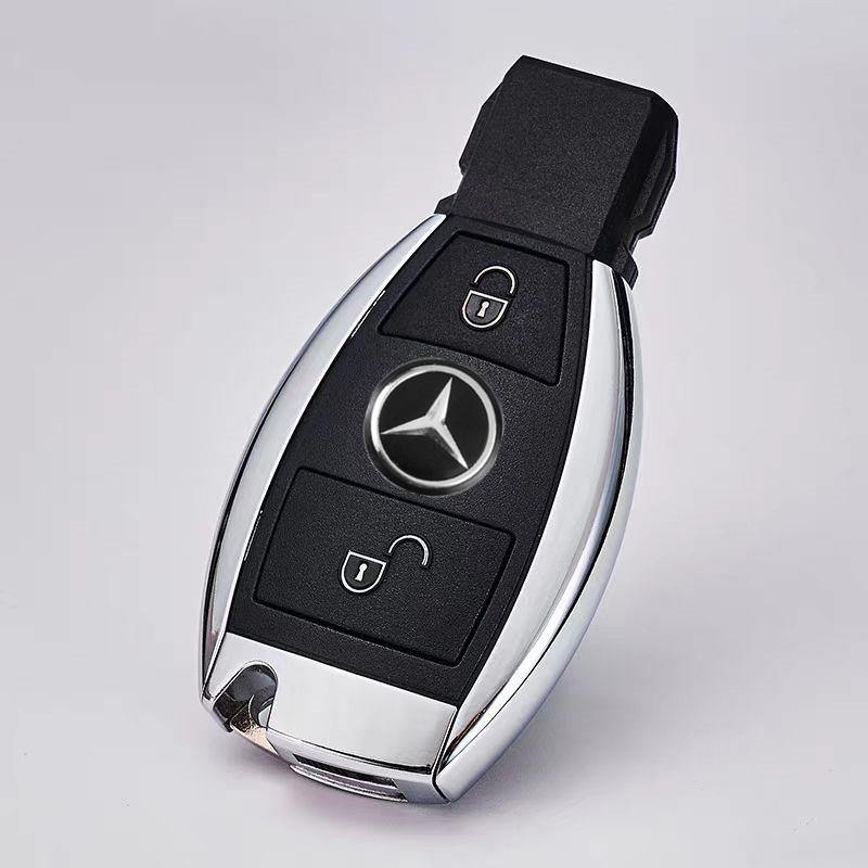 DDJ2 11mm/14mm Car Remote Key Sticker Aluminum Emblem Decal For Mercedes Benz B/C/E/S Class A Class C200L GLC GLK CLA GLA YKYSTZ