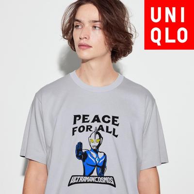 Uniqlo Футболка Japan Peace For All с коротким рукавом и графическим принтом, стандартный крой, Ultraman