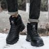 Высокие ботинки Мужские Удобные Повседневные Противоскользящие Дышащие Теплые Боевые ботинки Мужские Прочные Плюшевые Мягкие Уличные Походные ботинки Мужские