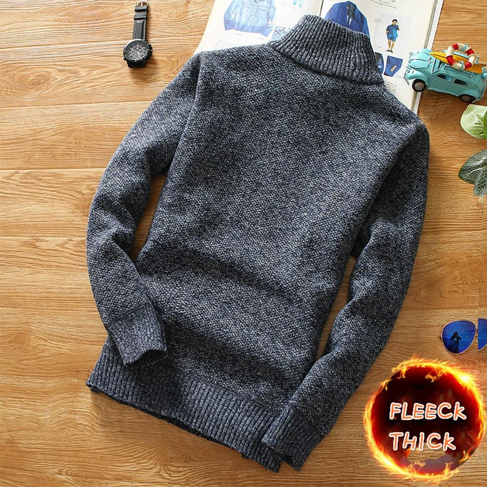 Осень-зима теплый кардиган мужские флисовые свитера куртки мужские Slim Fit вязаный свитер толстый кардиган свитер пальто мужские