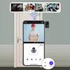 1 Set Wireless Door Bell with Receiver High Resolution Camera 2.4G WiFi Remote Video Visual Two-Way Audio Night Vision Cordless Security Doorbell
