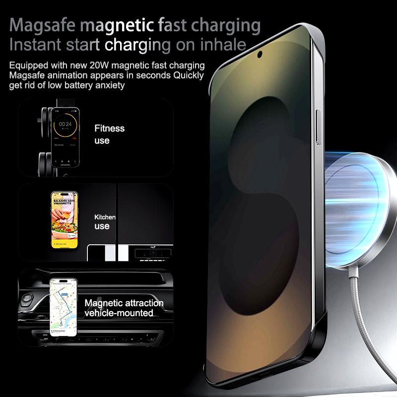 Безрамочный Магнитный Чехол Для Magsafe Samsung Galaxy S26 S25 Edge S24 S23 S22 Ultra Plus Градиентный Цвет Тонкий Мягкий PC Задняя Крышка
