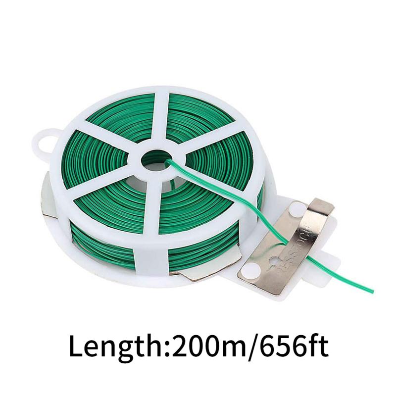 20/50/100/200m Gardening Binding Wire, Plastic Twist Ties, Plant Fixing Wire, Portable Garden Cable Ties, Gardening & Lawn Care