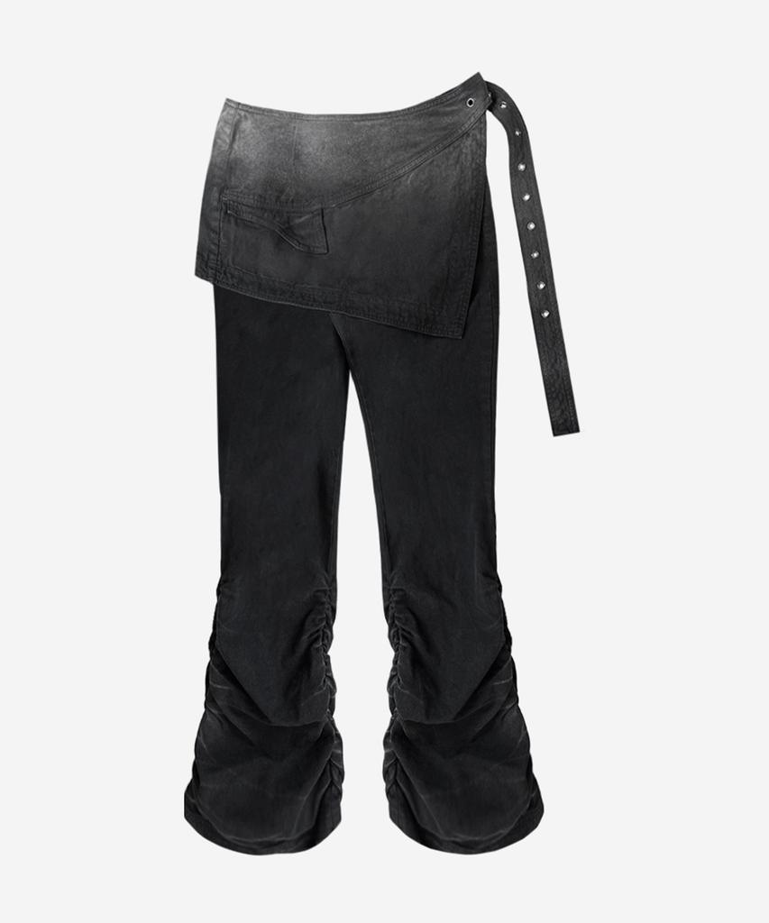 BLR Dyed Eyelet Belt Skirt Shirring Pants