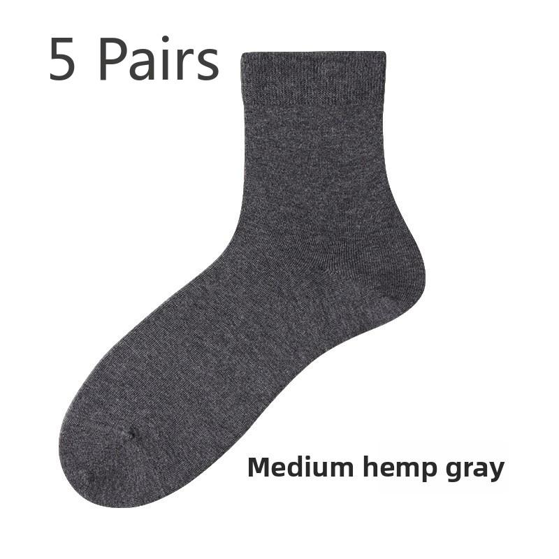 5 пар мужских весенне-летних модных впитывающих пот мужских носков Мужские носки средней длины Мужские деловые носки