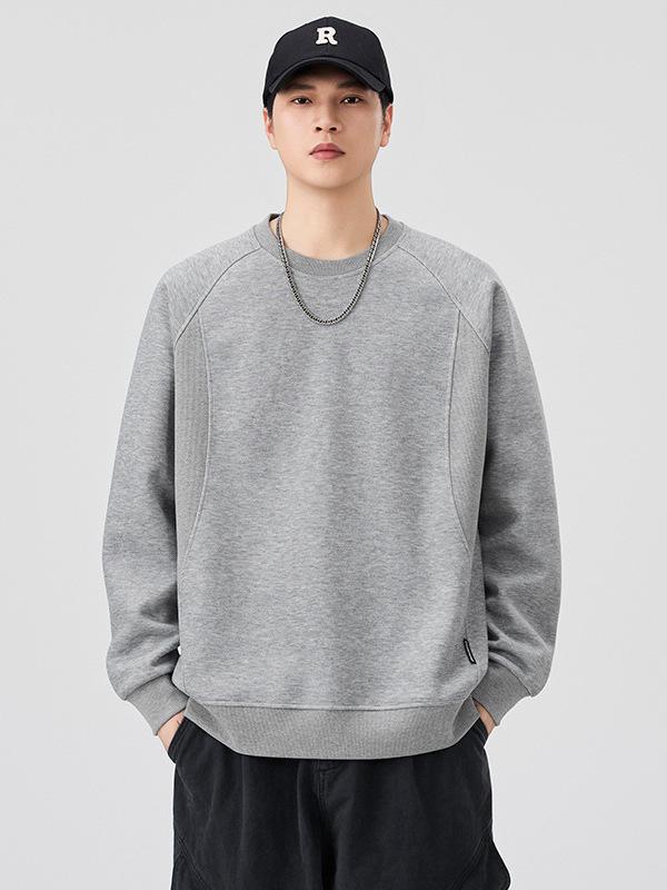 Мужская осенняя модная толстовка с капюшоном, пэчворк, круглый вырез, свободная, повседневная, с длинным рукавом