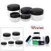5Pcs Makeup Jar Mini Sample Bottle Travel Cosmetic Pot Face Cream Container Nail Box