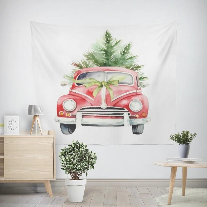 Рождество Новый год Белый бородатый Санта-Клаус Узор Гостиная Спальня Декоративный Гобелен