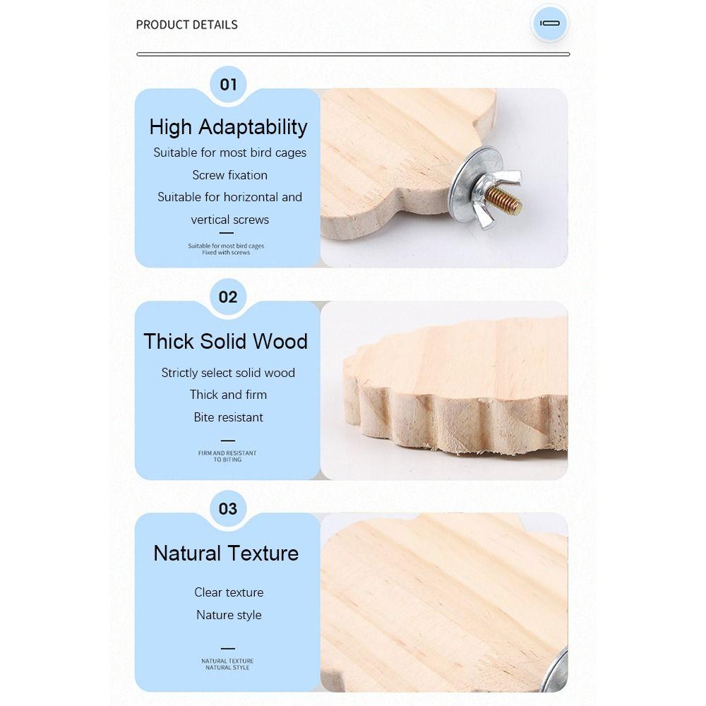 Деревянная подставка для попугая, доска, съемная платформа для прыжков птиц, устойчивая жердочка для отдыха хомяка, волнистый попугайчик